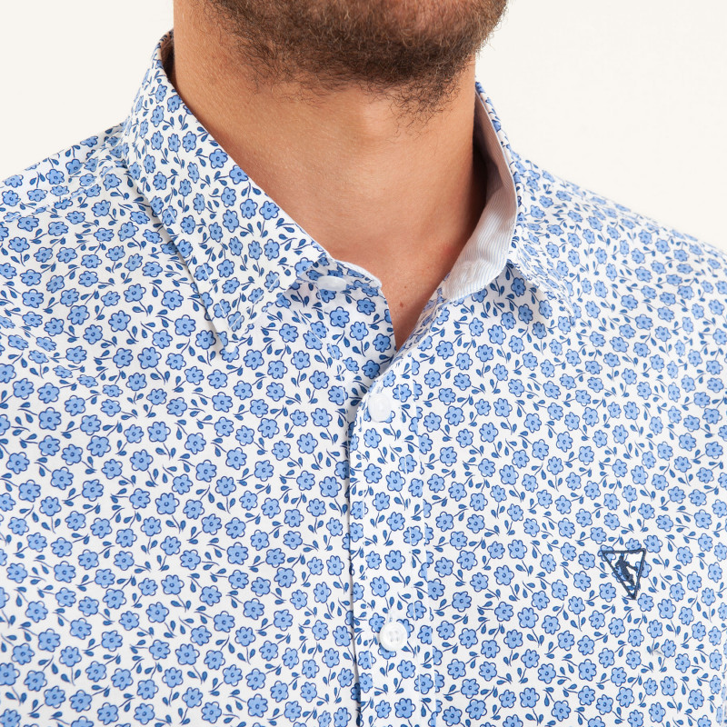 Chemise en popeline imprimé fleurs