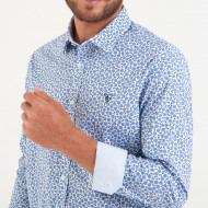 Chemise en popeline imprimé fleurs