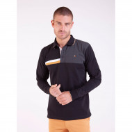 Polo manches longues colorblock