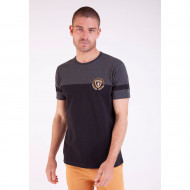 T-shirt colorblock à broderie poitrine