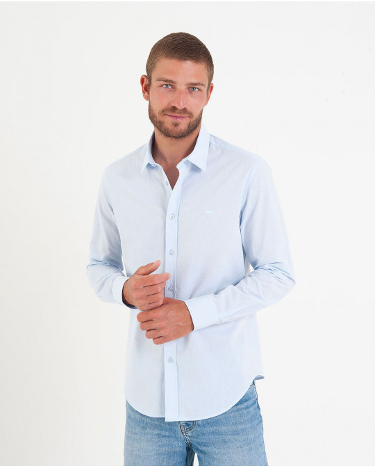 Chemise manches longues unie