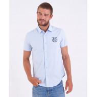 Chemise manches courtes écusson brodé