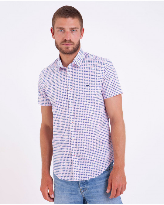 Chemise manches courtes à motifs