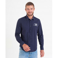 Chemise tissu fantaisie avec détails contrastés