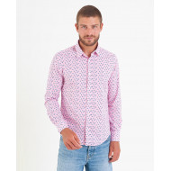 Chemise imprimé fleuri rose