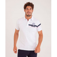 Polo manches asymétriques avec bandes