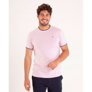 T-shirt uni à broderie au dos