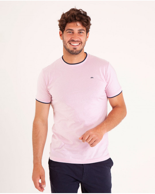 T-shirt uni à broderie au dos
