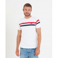 T-shirt avec empiècements poitrine tricolores