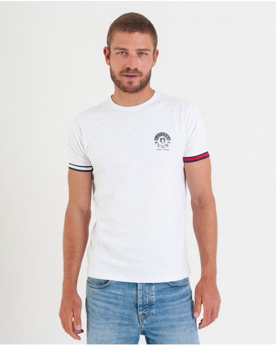 T-shirt uni avec print poitrine