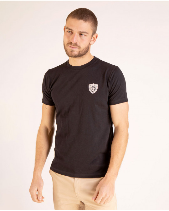 Tee-shirt uni à logo écusson et broderie 10 dos