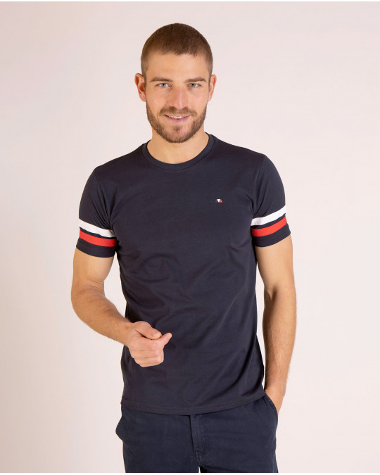Tee-shirt uni à broderie dos