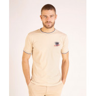 Tee-shirt uni à logo écusson