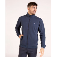 Sweat zippé marine avec broderie