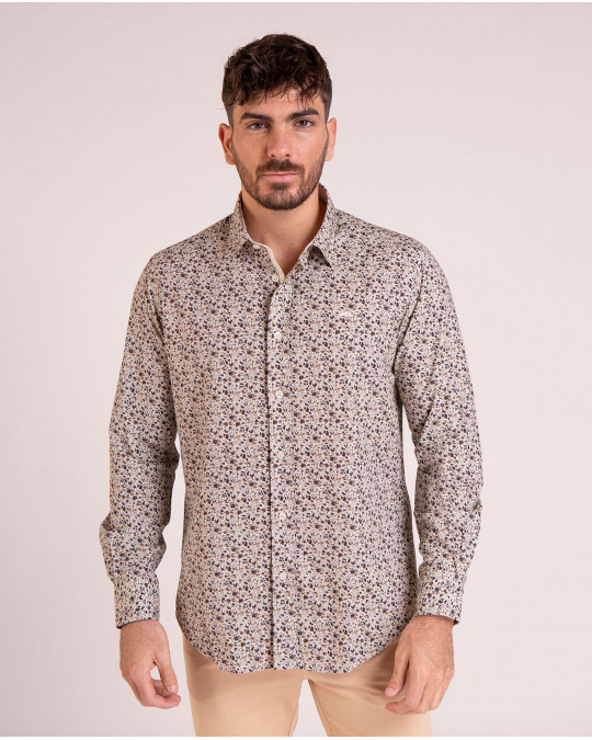 Chemise manches longues fleurie