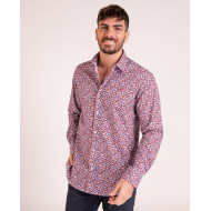 Chemise imprimée à fleurs manches longues
