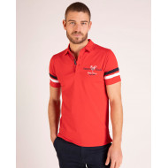 Maillot uni manches courtes avec bandes appliquées