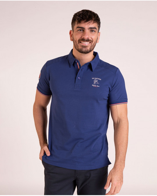 Maillot uni manches courtes avec détails contrastés