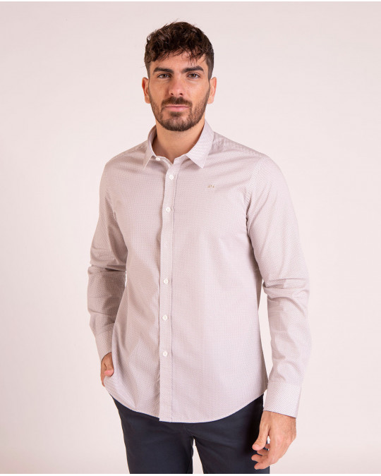 Chemise manches longues à mini motifs