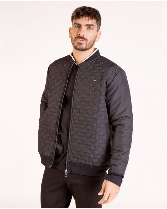Veste matelassée col teddy