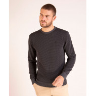 Pull uni maille fantaisie