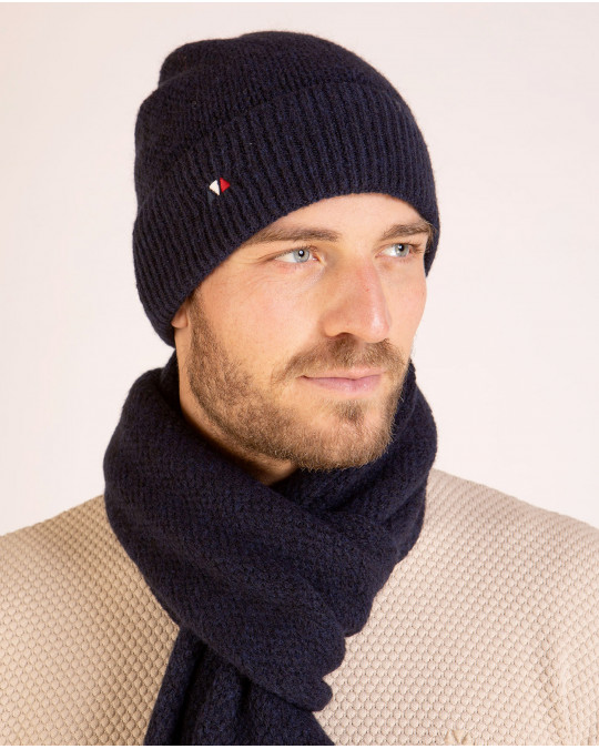 Bonnet uni bleu marine