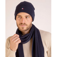 Bonnet bleu marine avec bandes tricolores