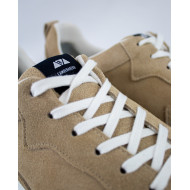 Baskets en cuir beige