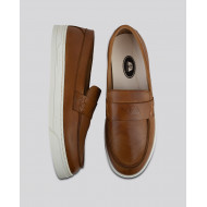 Mocassins en cuir camel