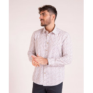 Chemise manches longues en popeline imprimée