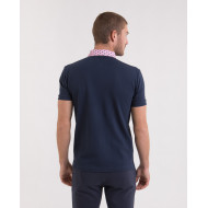 Polo uni en maille cloquée fantaisie