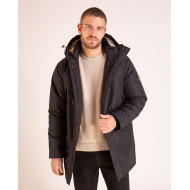 Parka à capuche noir