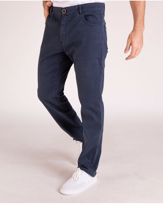Pantalon en coton coupe regular
