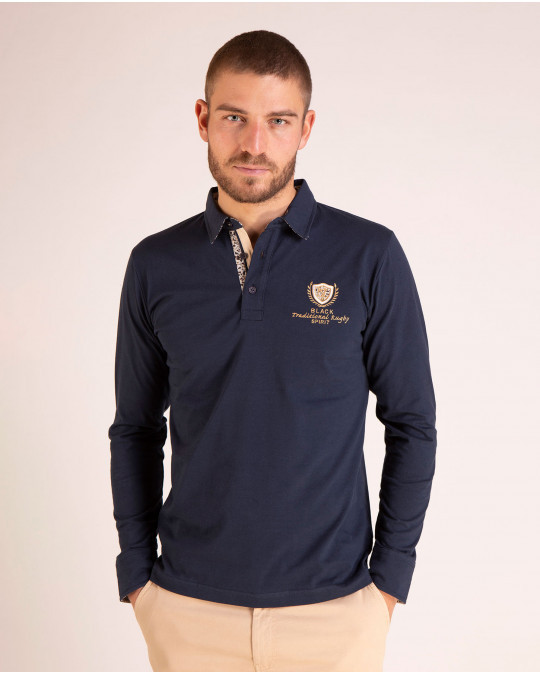 Maillot manches longues avec broderies et popeline fleurie