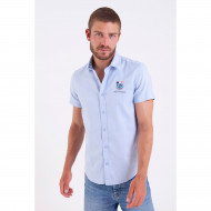 Chemise manches courtes bleu ciel