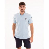 Polo manches courtes avec badge PVC poitrine