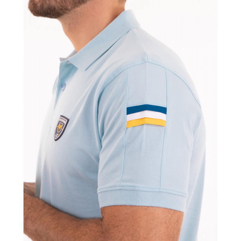 Polo manches courtes avec badge PVC poitrine