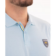 Polo manches courtes avec badge PVC poitrine