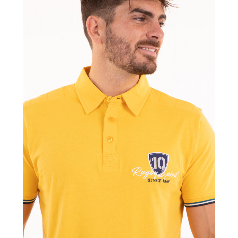 Maillot manches courtes avec écussons et broderies