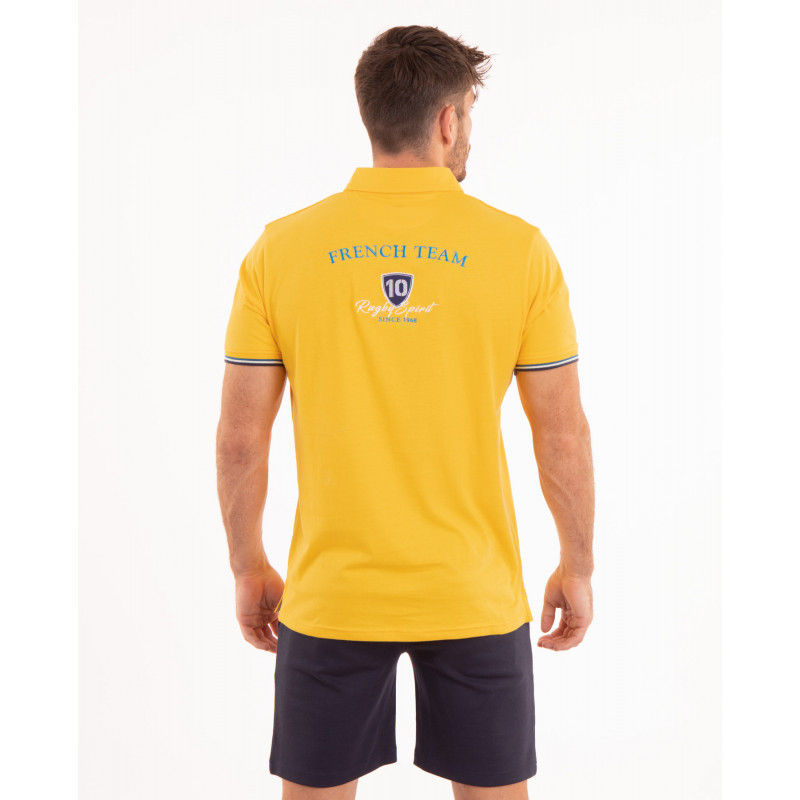Maillot manches courtes avec écussons et broderies