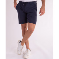 Short uni à taille élastique et cordon de serrage