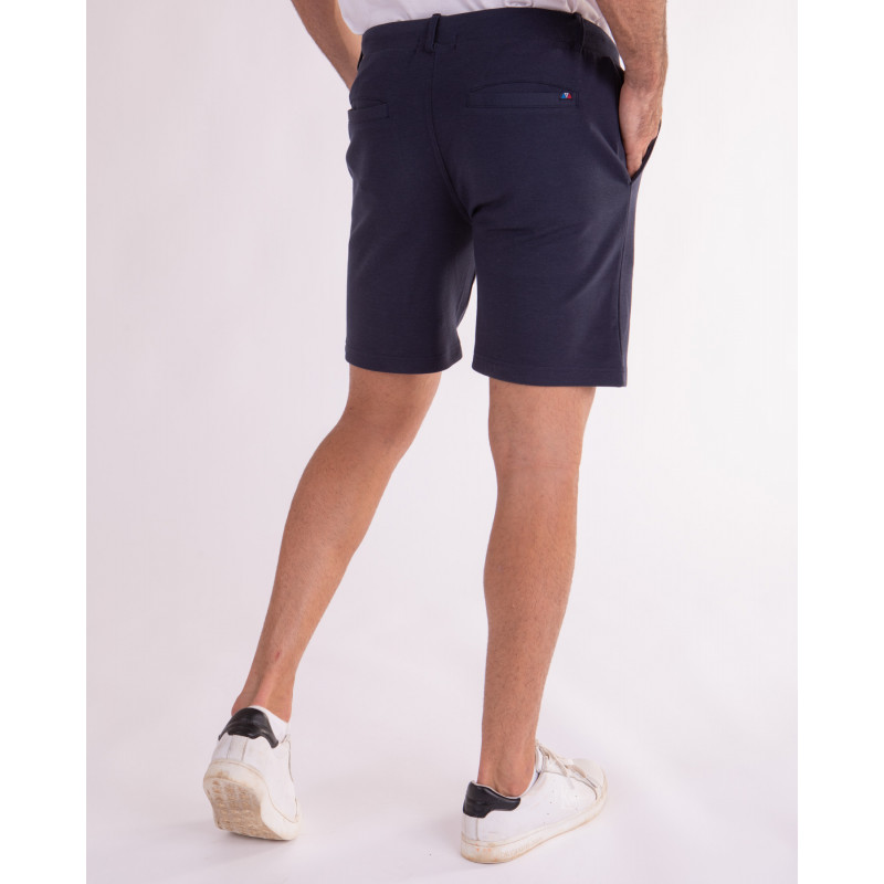 Short uni à taille élastique et cordon de serrage