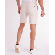 Short uni à taille élastique et cordon de serrage