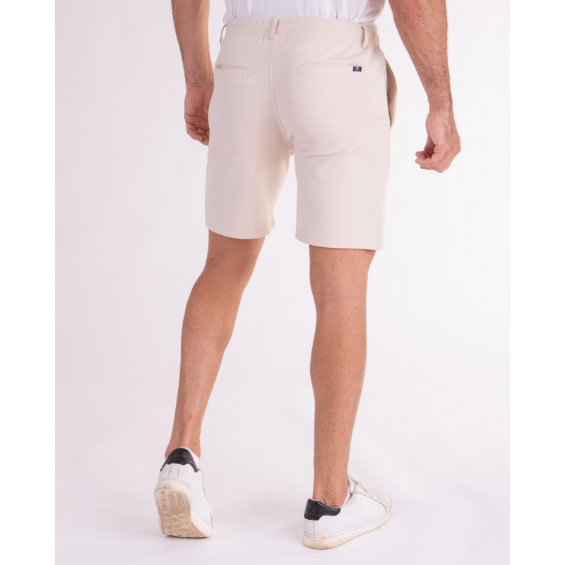 Short uni à taille élastique et cordon de serrage