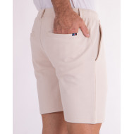 Short uni à taille élastique et cordon de serrage