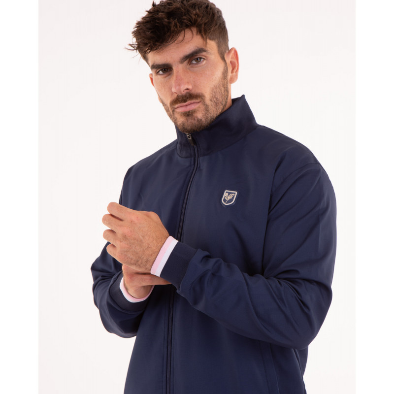 Veste unie à col montant