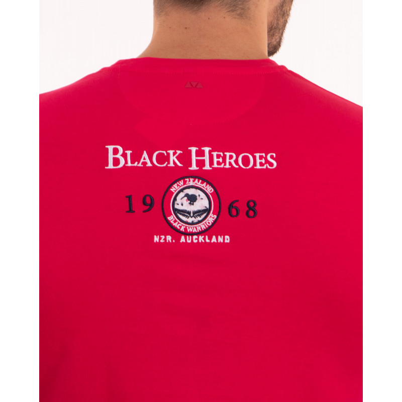 T-shirt manches courtes uni avec broderies