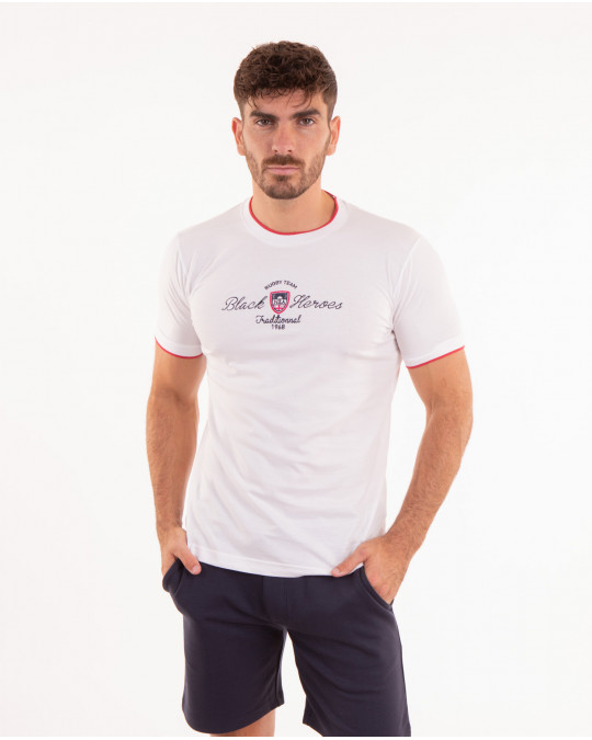 T-shirt manches courtes broderie Black Heroes