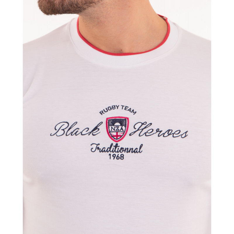 T-shirt manches courtes broderie Black Heroes