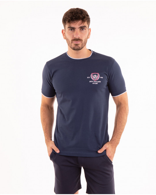 T-shirt manches courtes avec écusson brodé